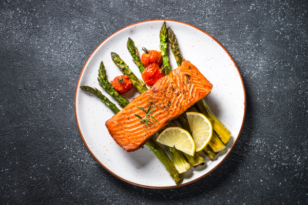 Baked Salmon with Roasted Vegetables