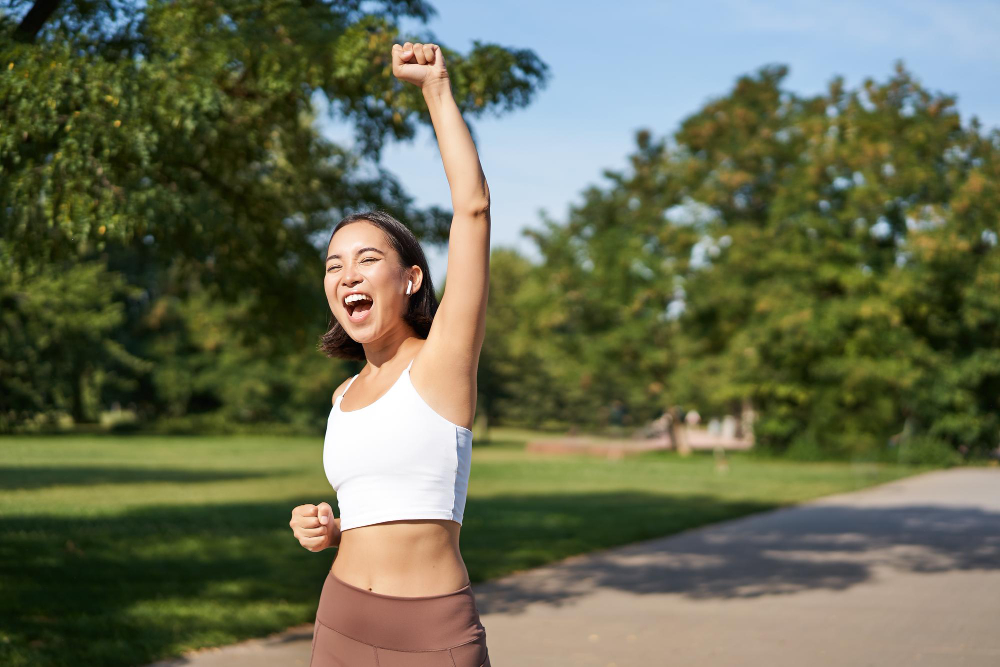 A Girl Enjoying Her Exercise