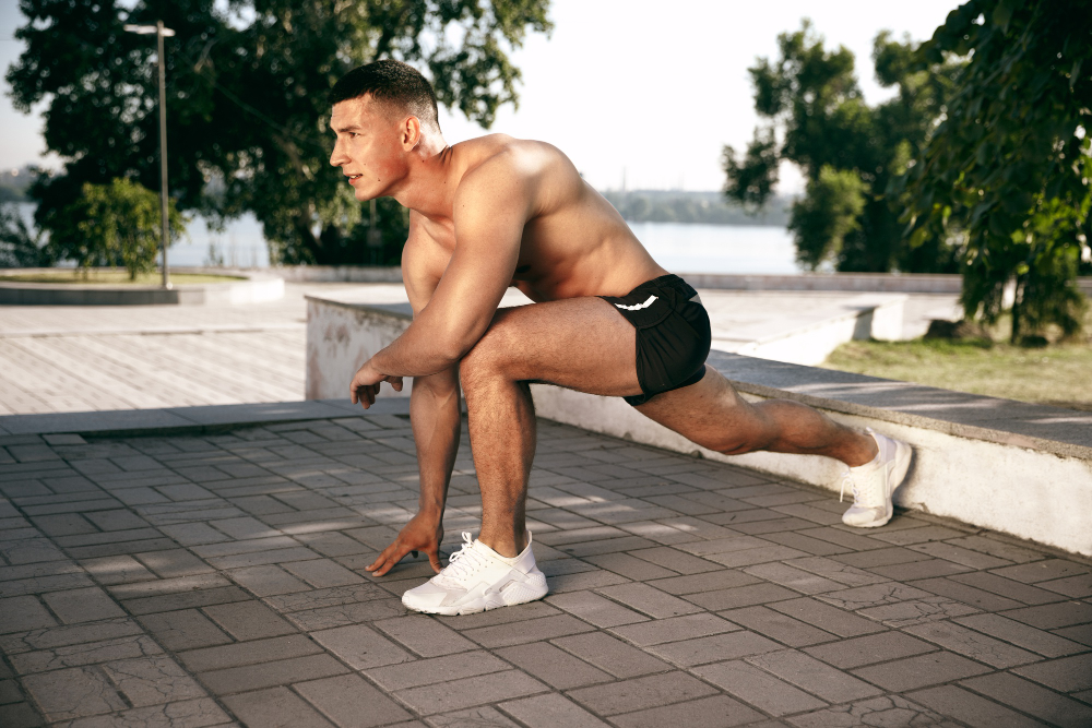 A Man Doing Glute Exercises
