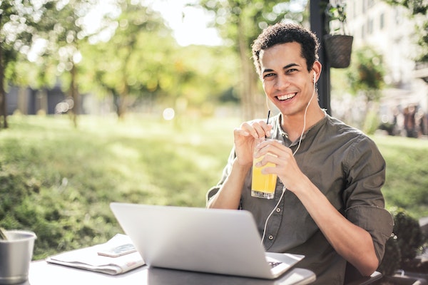 A Man Enjoying His Work