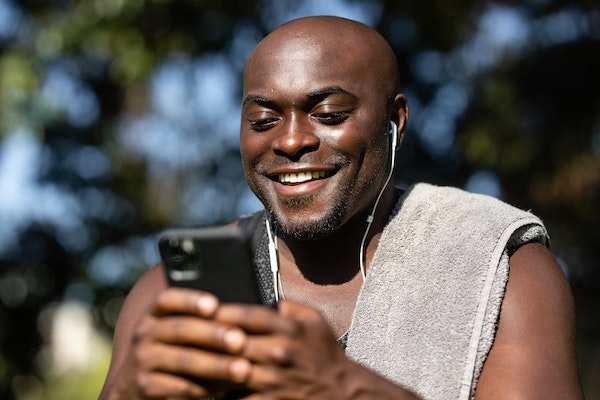 A Man Listening To Music 