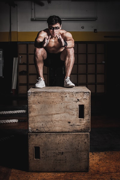A Man Doing Jump Squats