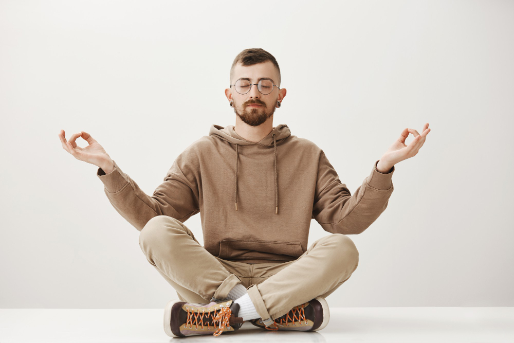 A Man Doing Meditation