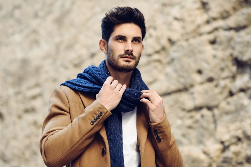 man wearing a scarf