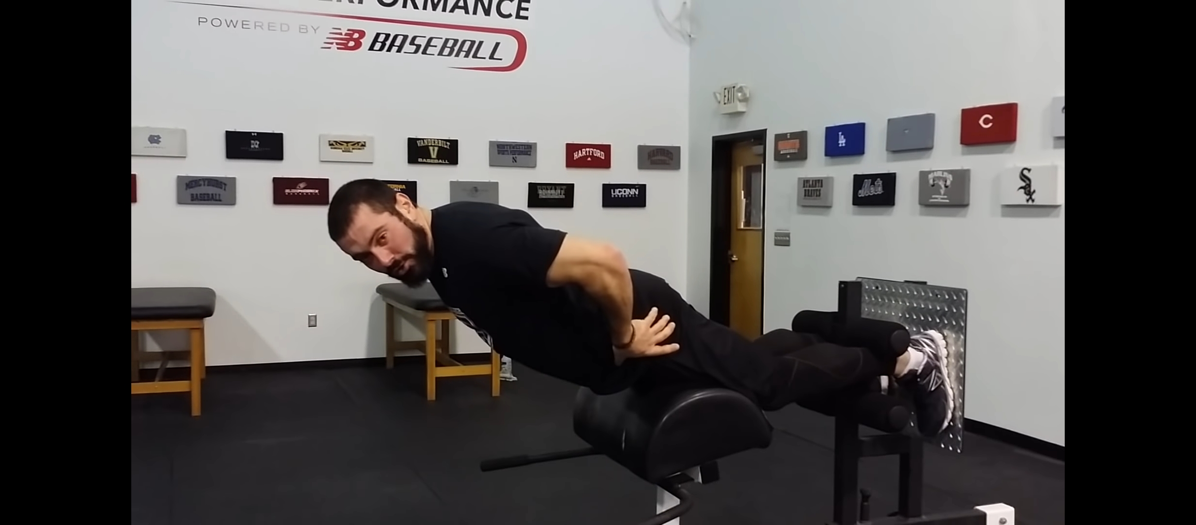 A Man Doing Glute Ham Raises