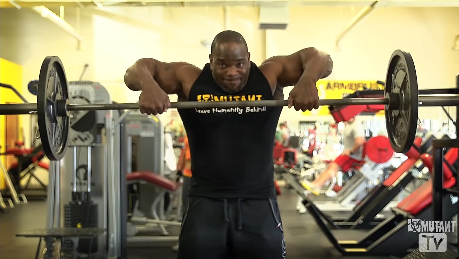 A Man Doing The Upright Rows