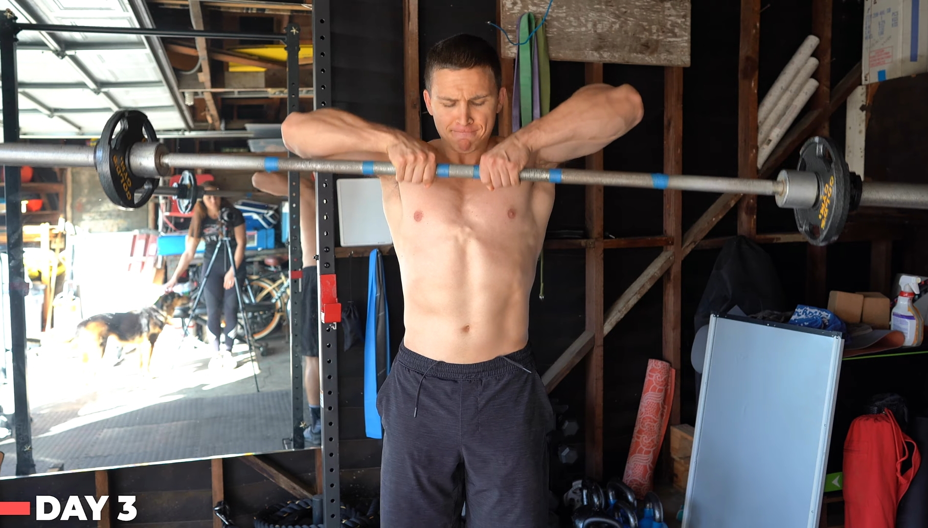 A Man Doing The Upright Row 
