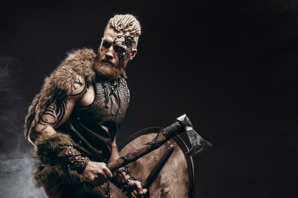Muscular Viking portrayed by Durand