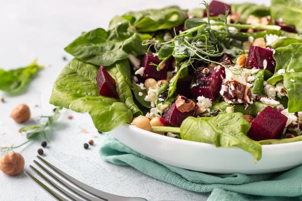 Roasted beet salad recipe.