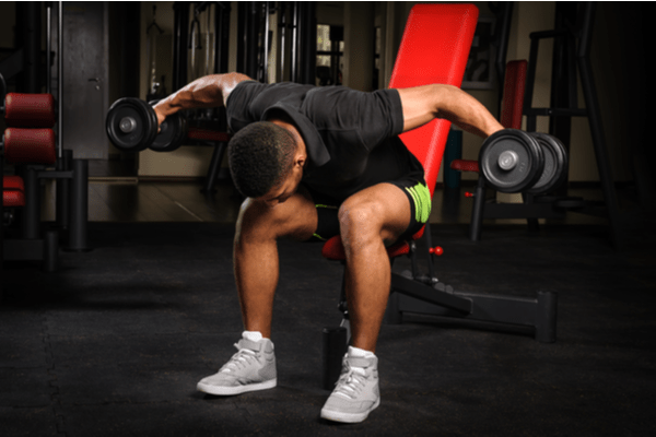 Build up your back with the reverse fly.