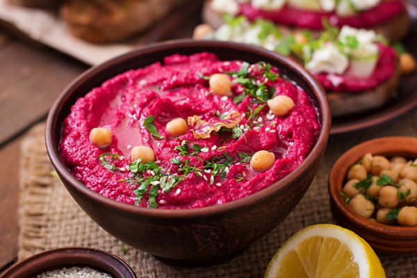 Unique beet tahini hummus recipe