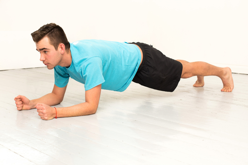 A Man Doing Planks