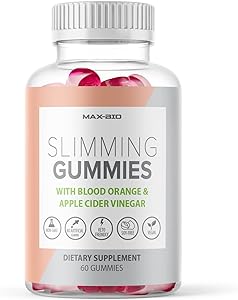 Max-Bio Slimming Gummies with Apple Cider Vinegar and Sicilian Blood Orange Extract, 60 Count (MBSG1)